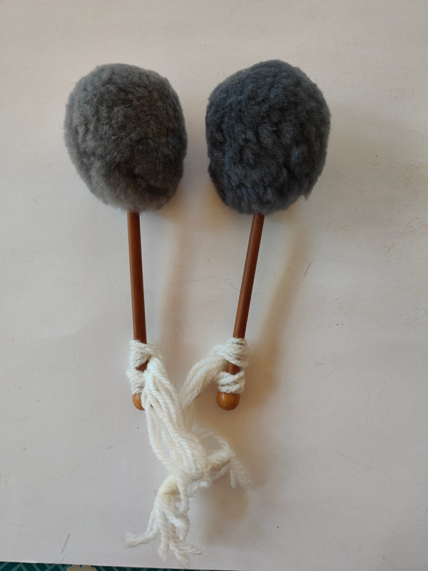 Mini tenor drum beaters with cane stem