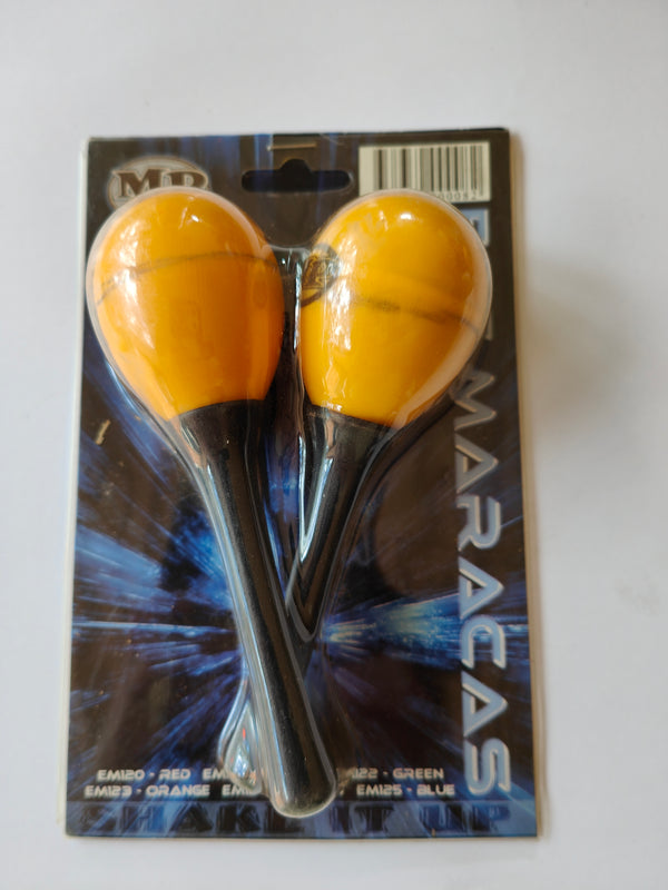 Egg Maracas with handle-yellow