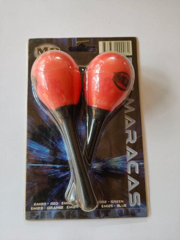 Egg Maracas with handle- red