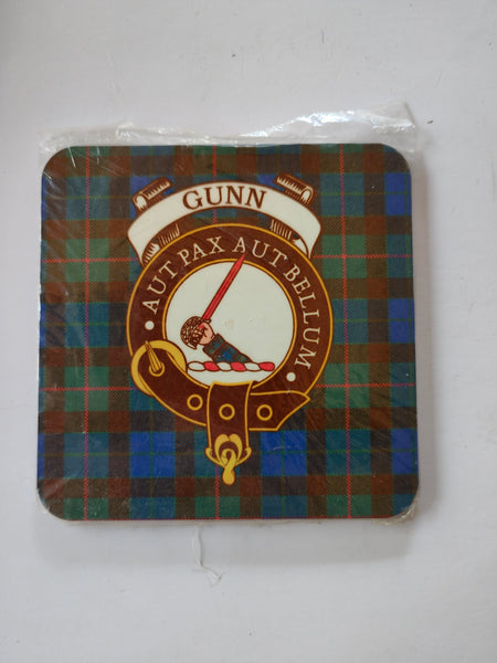 Gunn Scottish clan coaster