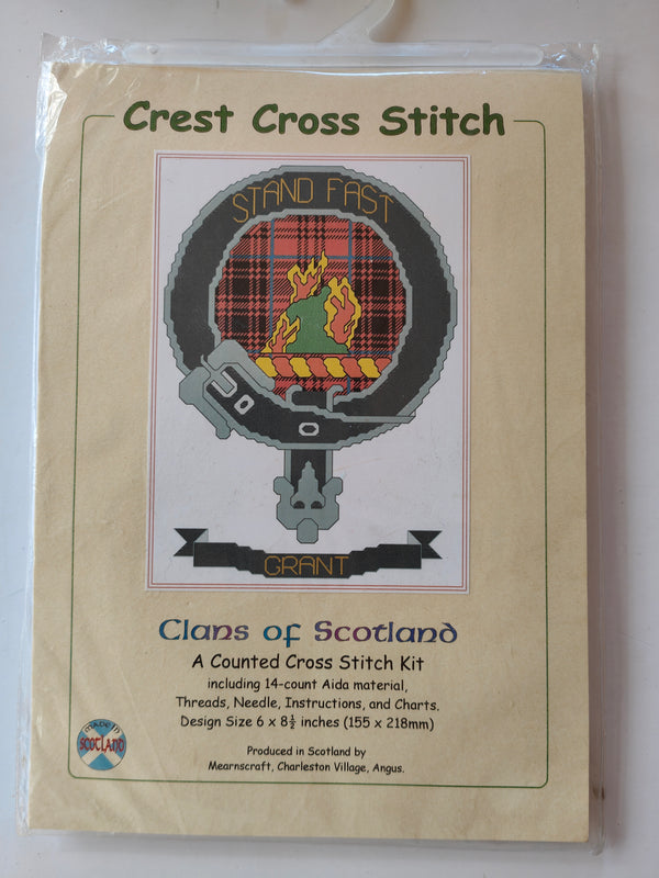 Grant clan Scottish crest cross stitch