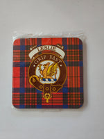 Leslie Scottish clan coaster