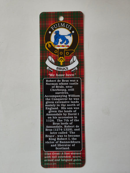 Bruce Scottish clan book mark