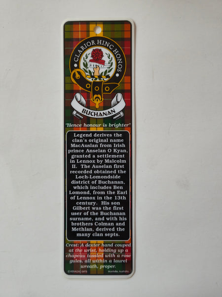 Buchanan Scottish clan bookmark