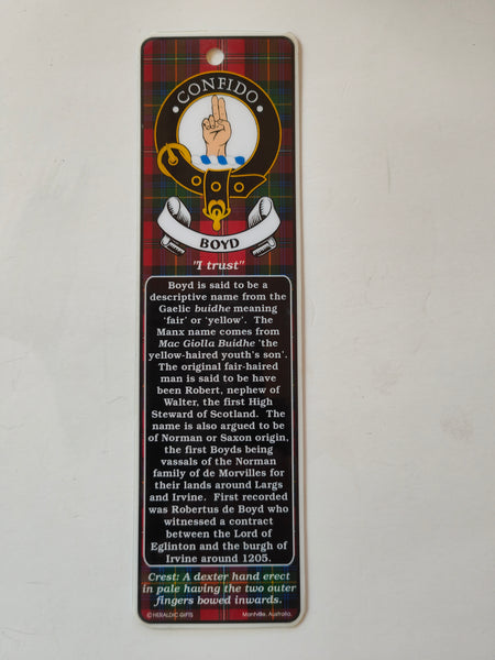 Boyd Scottish clan bookmark