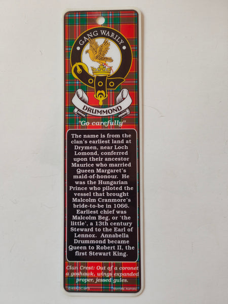 Drummond Scottish clan bookmark