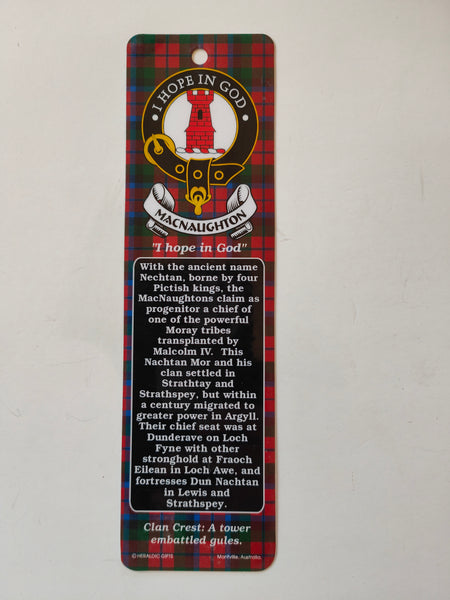 MacNaughton Scottish mini clan bookmark