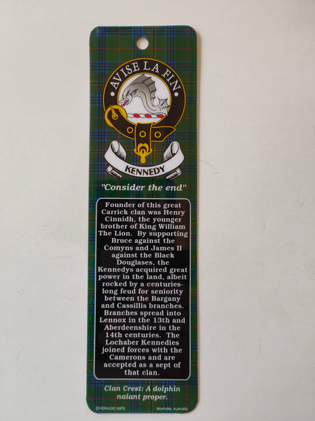 Kennedy Scottish clan bookmark