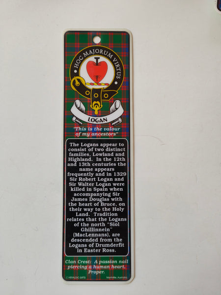 Logan Scottish clan bookmark