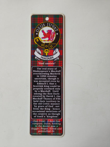 MacDuff Scottish clan bookmark