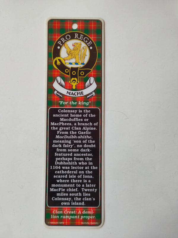 MacFie Scottish clan bookmark