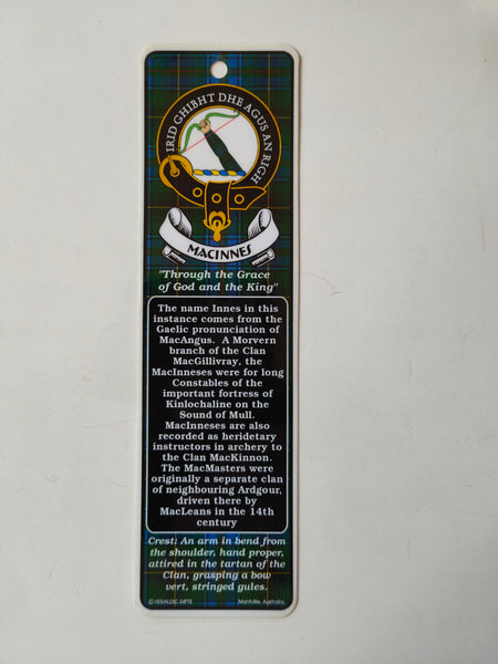 MacInnes Scottish clan bookmark