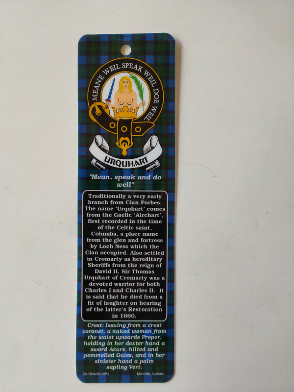 Urquhart Scottish clan book mark