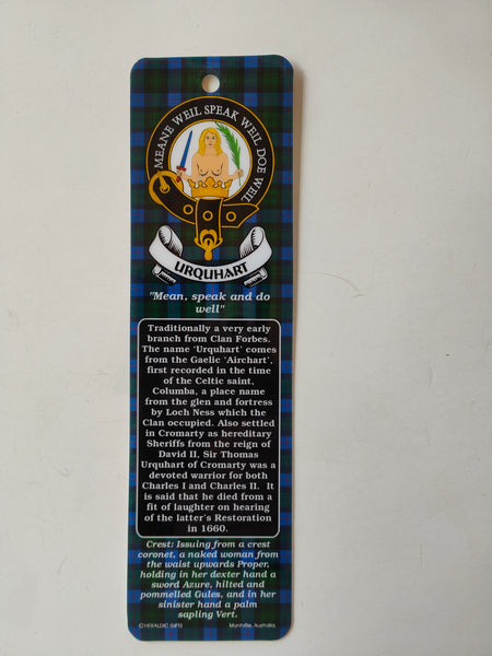Urquhart Scottish clan book mark