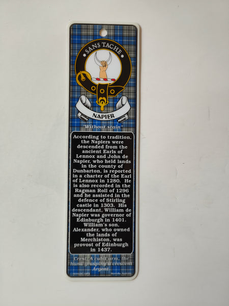 Napier Scottish clan bookmark