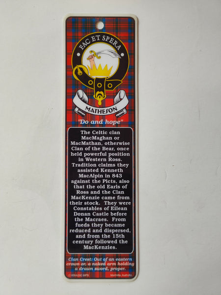 Matheson Scottish clan bookmark