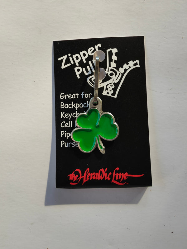 Shamrock zipper pull