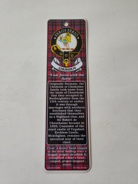 Chisholm Scottish clan bookmark