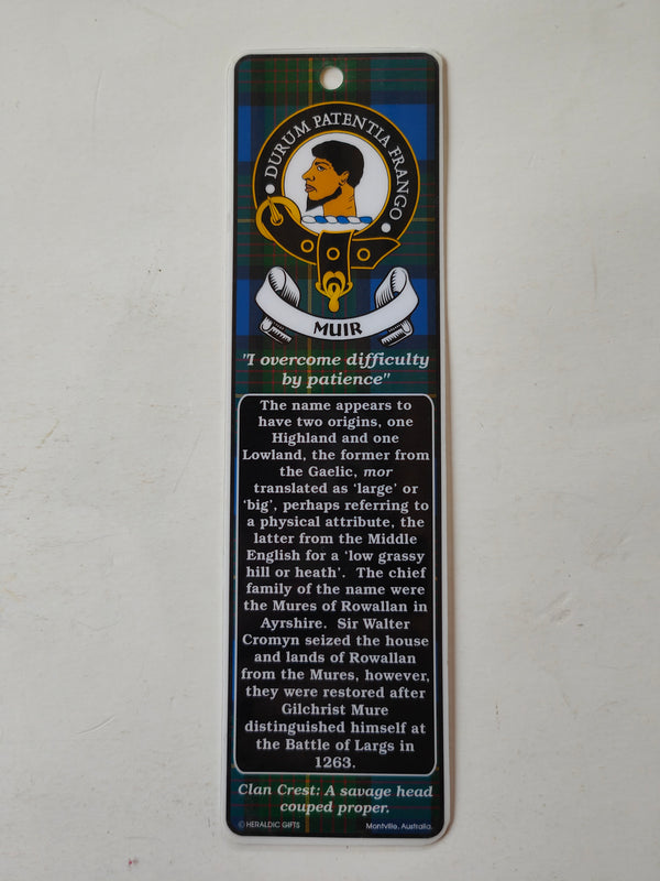 Muir Scottish clan bookmark