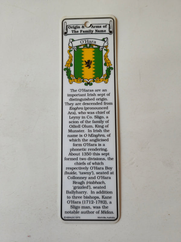 O'Hara Irish bookmark