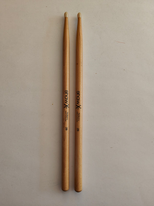 Shaw X drumsticks - 2B with nylon tip