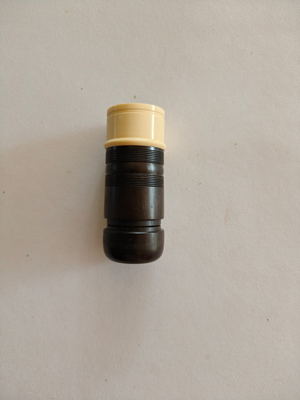 Blackwood blowpipe stock with imitation ivory mount