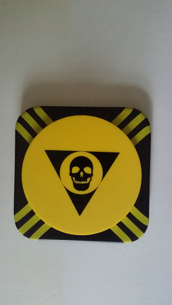 Yellow with black skull Drum Pad
