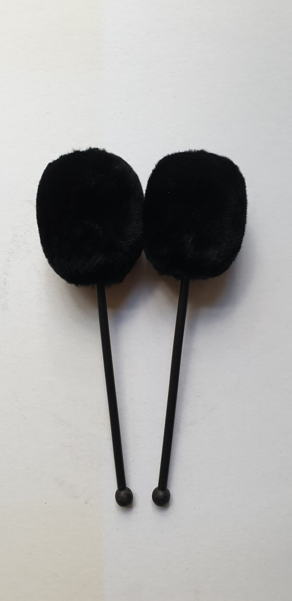 Black Tenor Drum Beaters