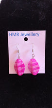 HMR Leaf Bead Silver Earrings