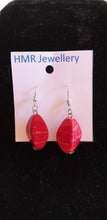 HMR Leaf Bead Silver Earrings