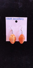 HMR Leaf Bead Silver Earrings