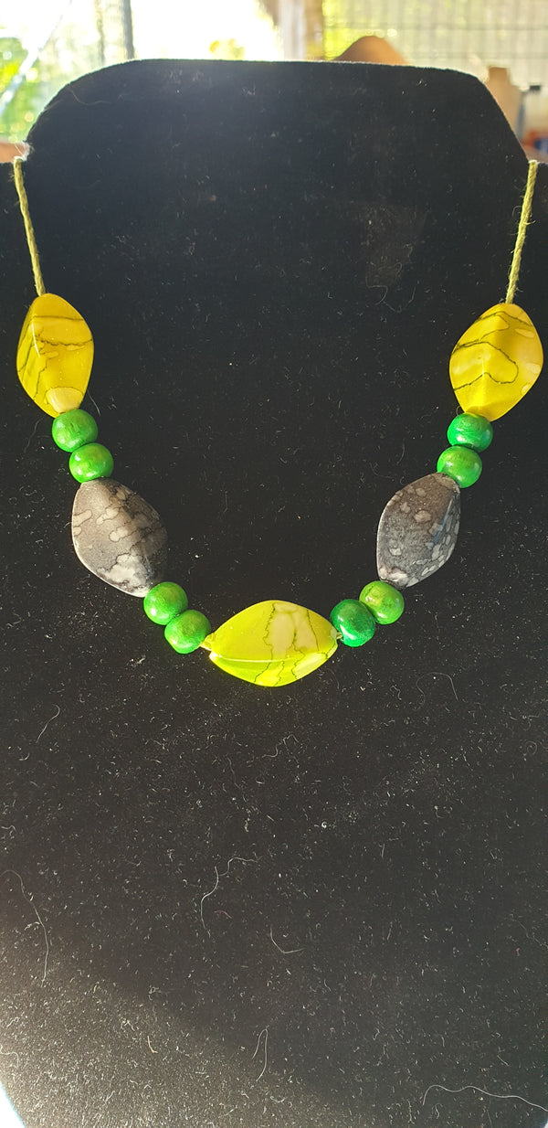 HMR Green and Grey Neckalce