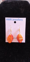 HMR Leaf Bead Gold Earring