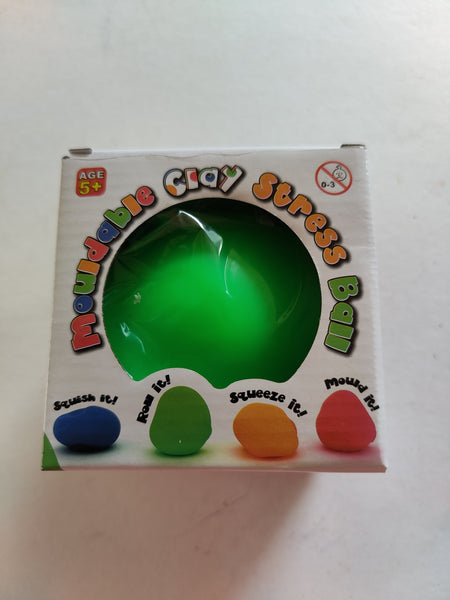 Green Mouldable Clay Stress Ball