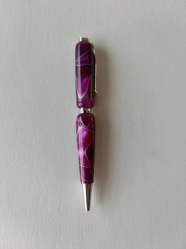 Purple / Silver Acrylic Pen