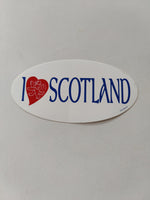 I love Scotland oval sticker