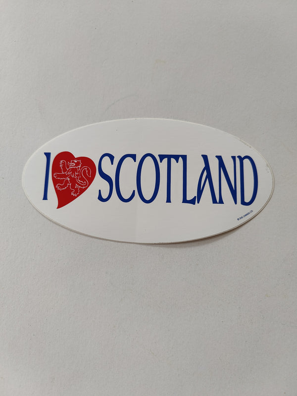 I love Scotland oval sticker