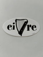 Irish harp oval sticker