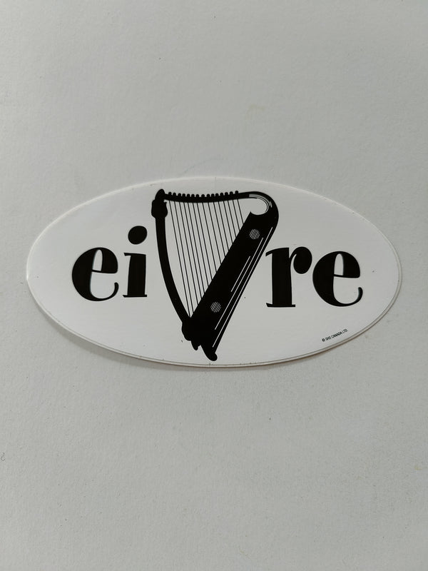 Irish harp oval sticker