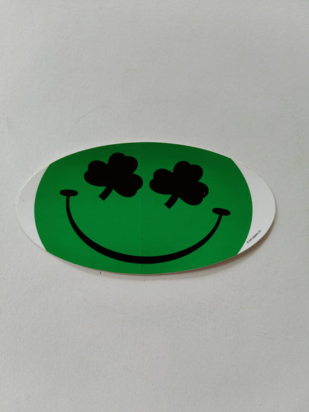 Irish happy face oval sticker