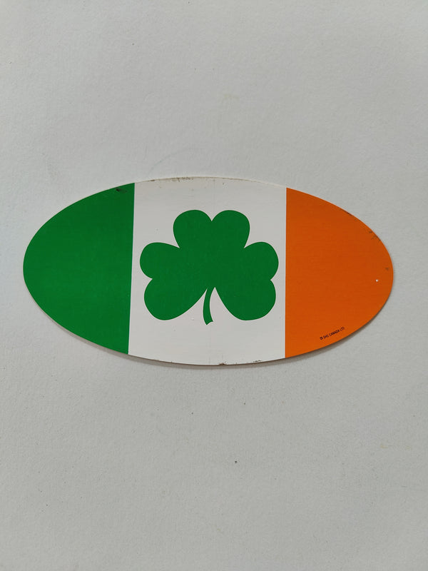 Irish flag with shamrock center