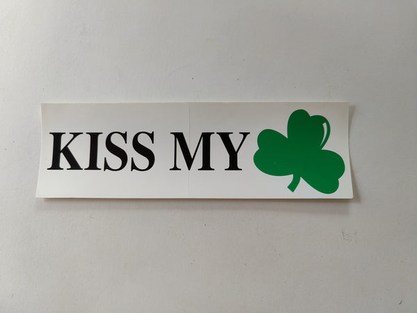 Kiss my shamrock bumper sticker