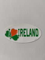 I love Ireland oval sticker
