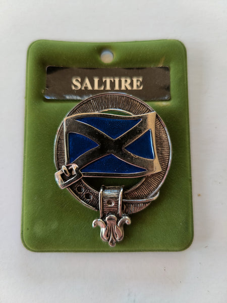 Blue Saltire Scottish hat badge