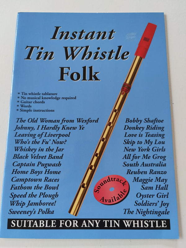 Instant tin whistle folk-blue book