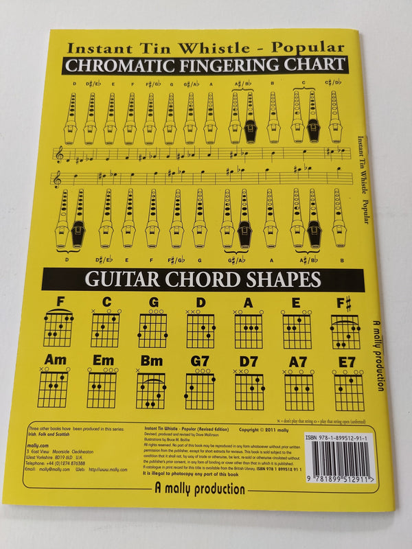 Instant tin whistle popular-yellow book