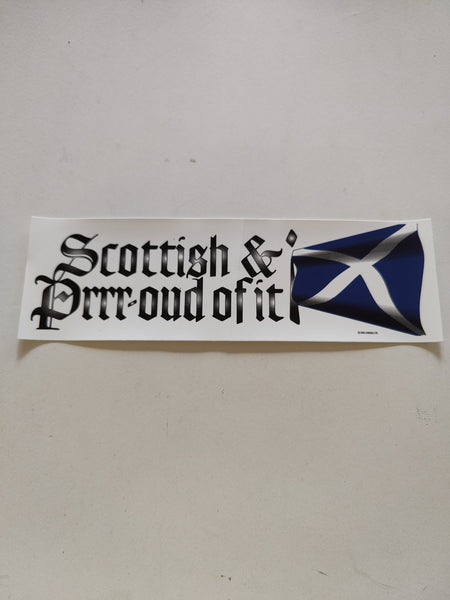 Scottish and proud of it bumper sticker