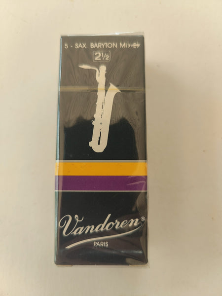 Vandoren Traditional Baritone Saxophone reeds- strength 2.5