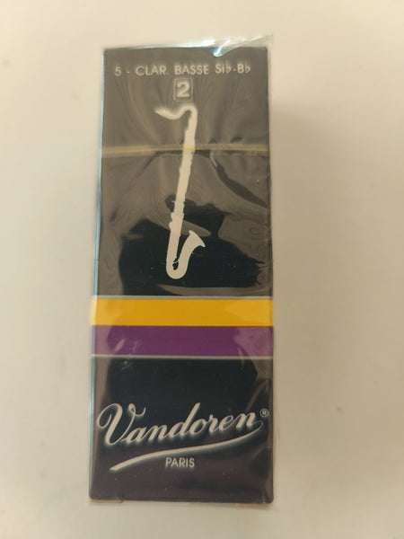 Vandoren traditional Bass Clarinet reeds- strength 2