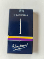 Vandoren traditional Clarinet twin pack of reeds- strength 2.5